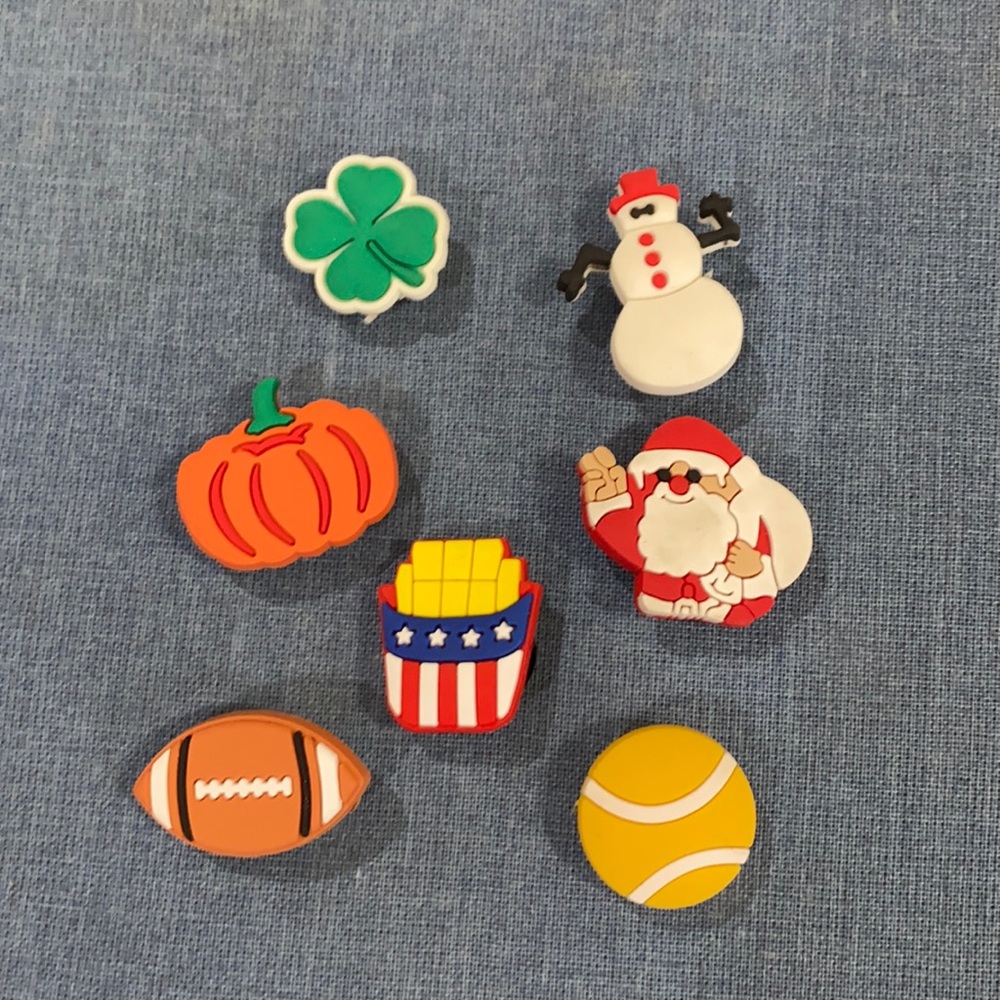 CROCS charms HOLIDAY sports Santa football snowman